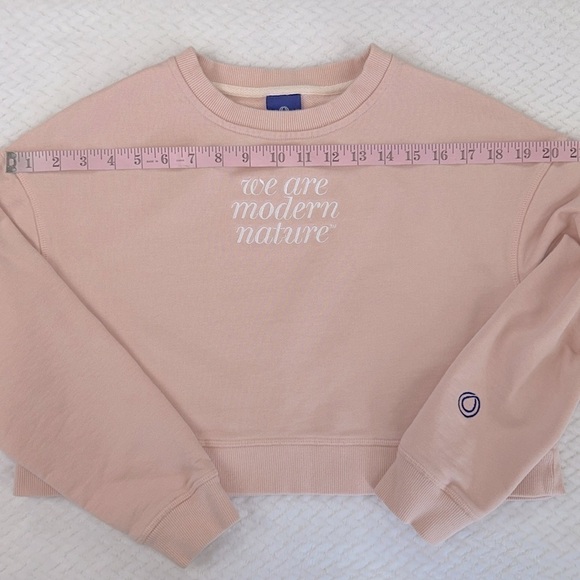 Monat Blush Pink Crop Long Sleeve Sweatshirt Size XS - Picture 4 of 17
